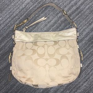 Gold Coach Shoulder Bag